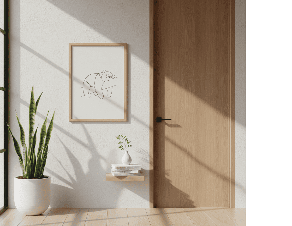 Line Boho Koala Frame