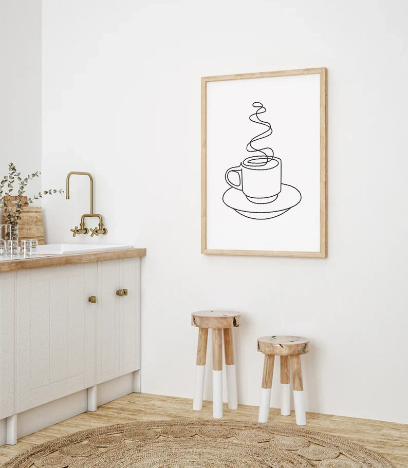 line boho art drawing