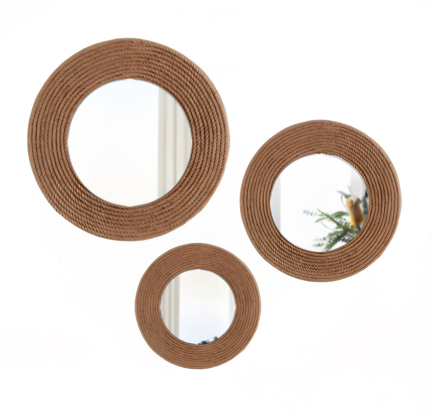 Set of 3 Jute Mirror