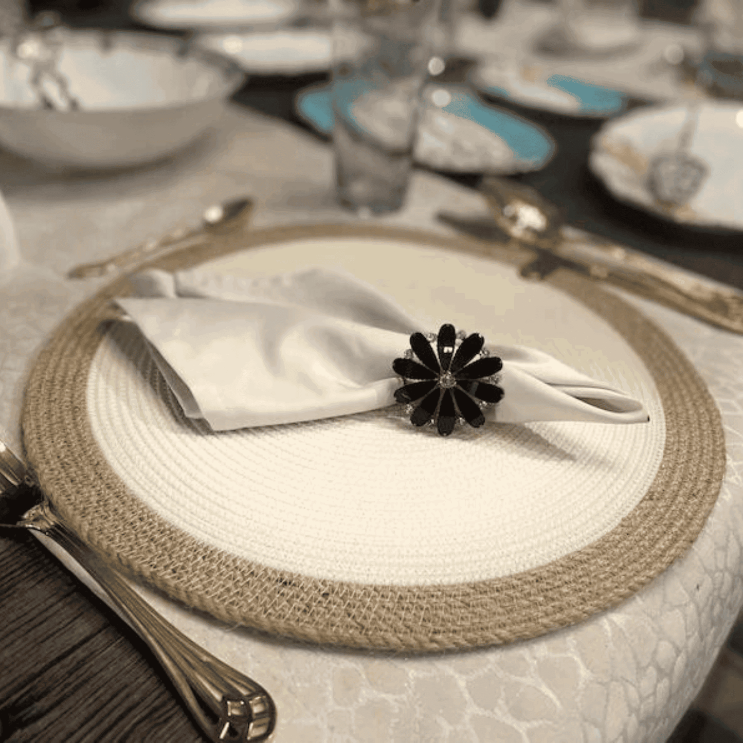 6 Jute Placemats & 6 Jute Coasters