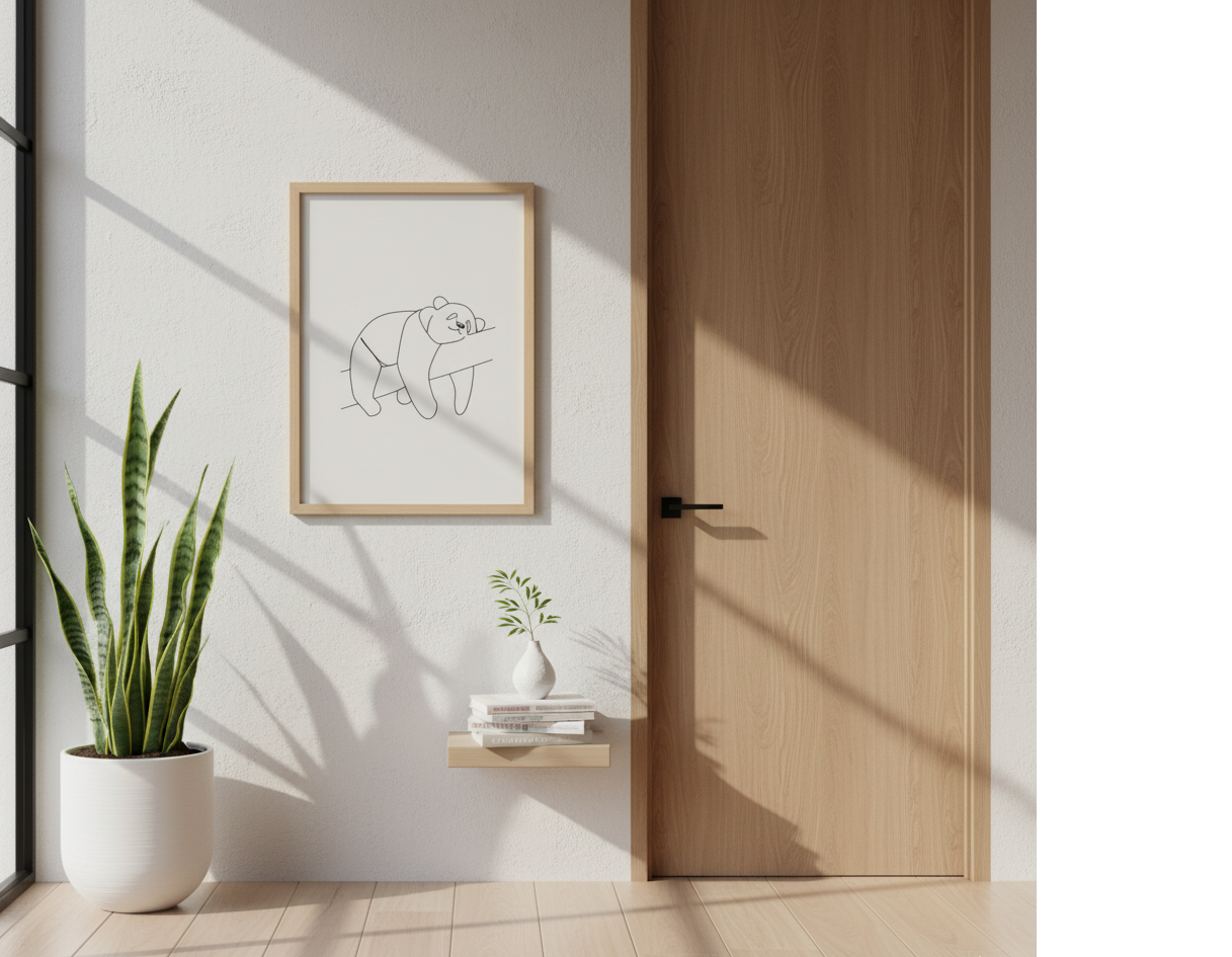 Line Boho Koala Frame
