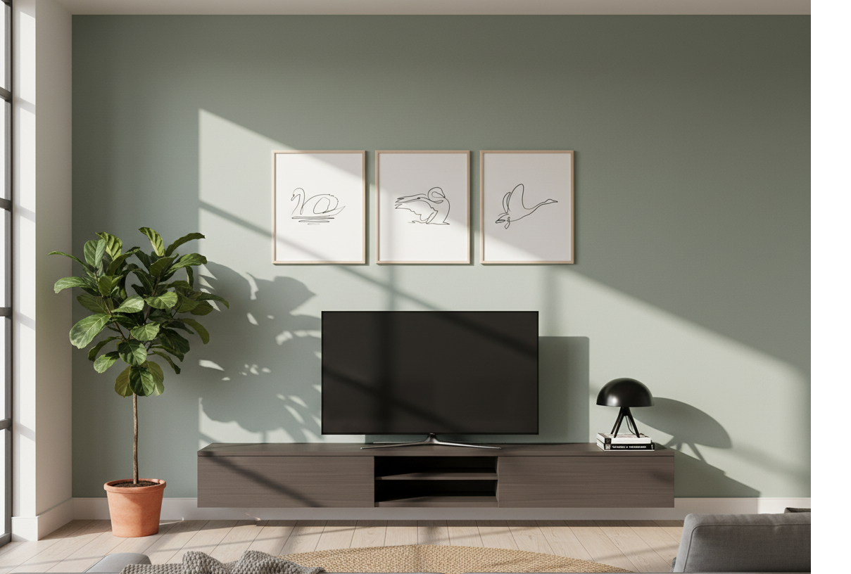 Set of Three  swans