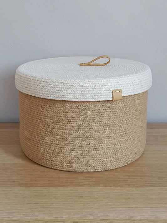Jute Basket with Lid