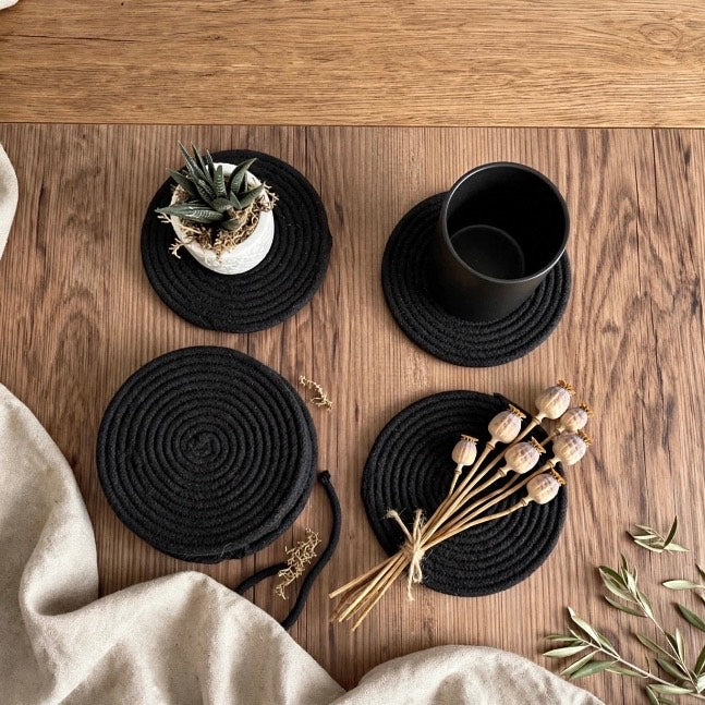 black coasters 