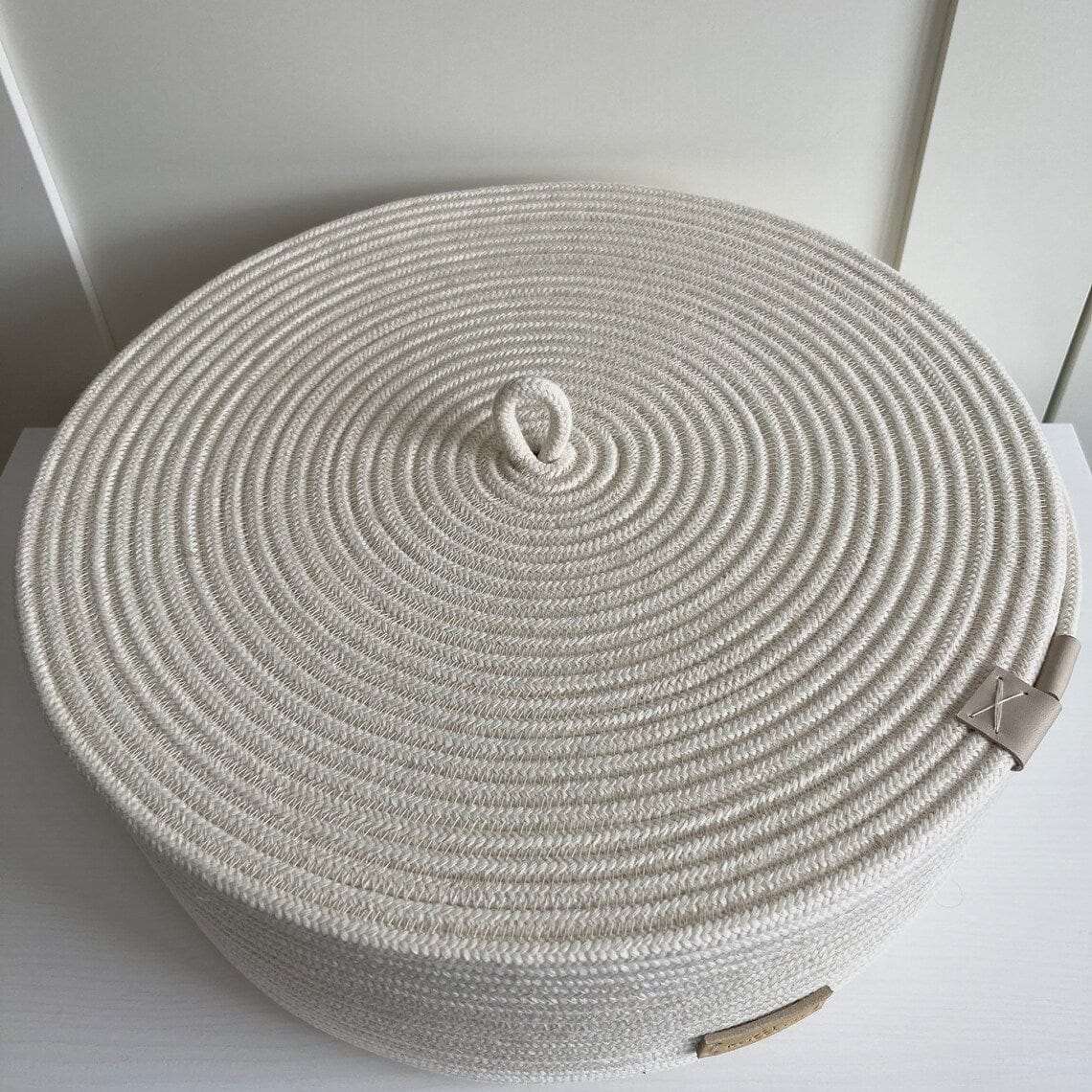 White Basket with Lid
