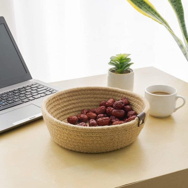 Set Of 3 Jute Rope Baskets