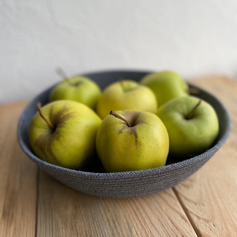Set of 2 Grey Rope Bowl