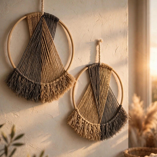 Decorative wall hangings with fringe 