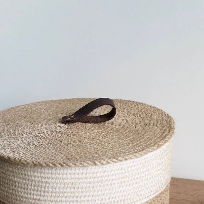 Jute Basket with Lid